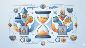 Современная иллюстрация с элементами интерфейса платежных систем и символикой Counter-Strike для блога.